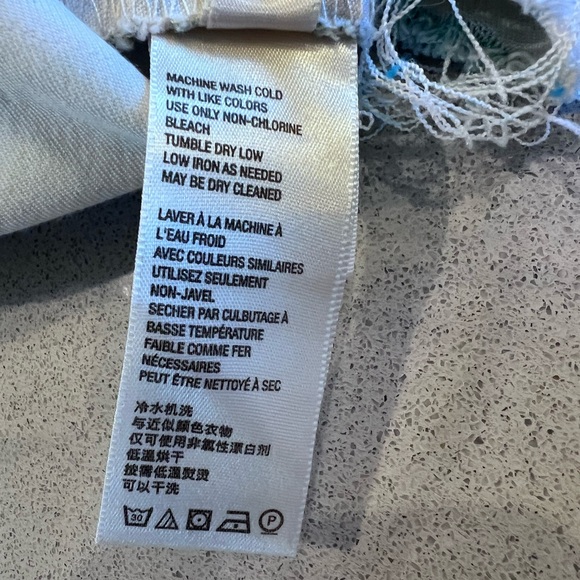 We The Free Youthquake Printed Stretch Crop Flare Fringe Hem Jeans Sz 27 - Picture 10 of 13